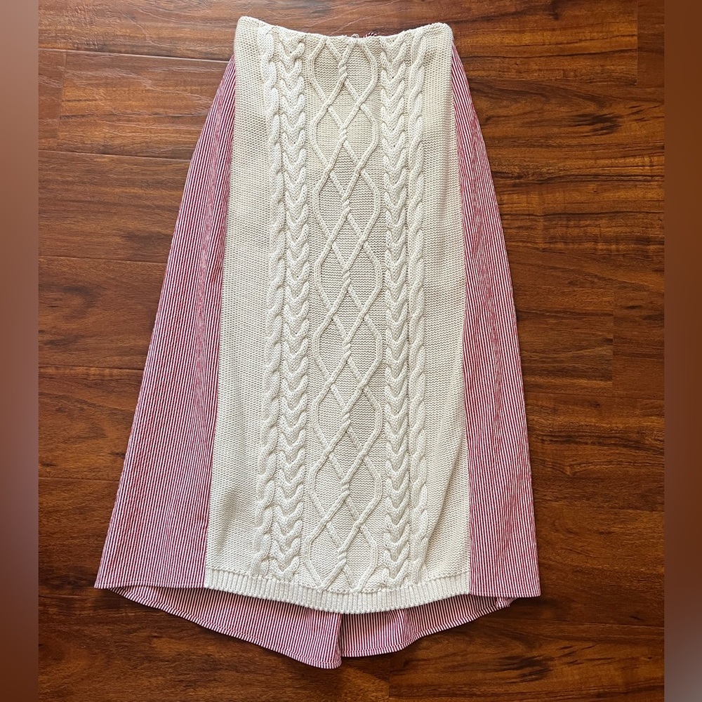 Rosie Assoulin Knit Panel Midi Skirt